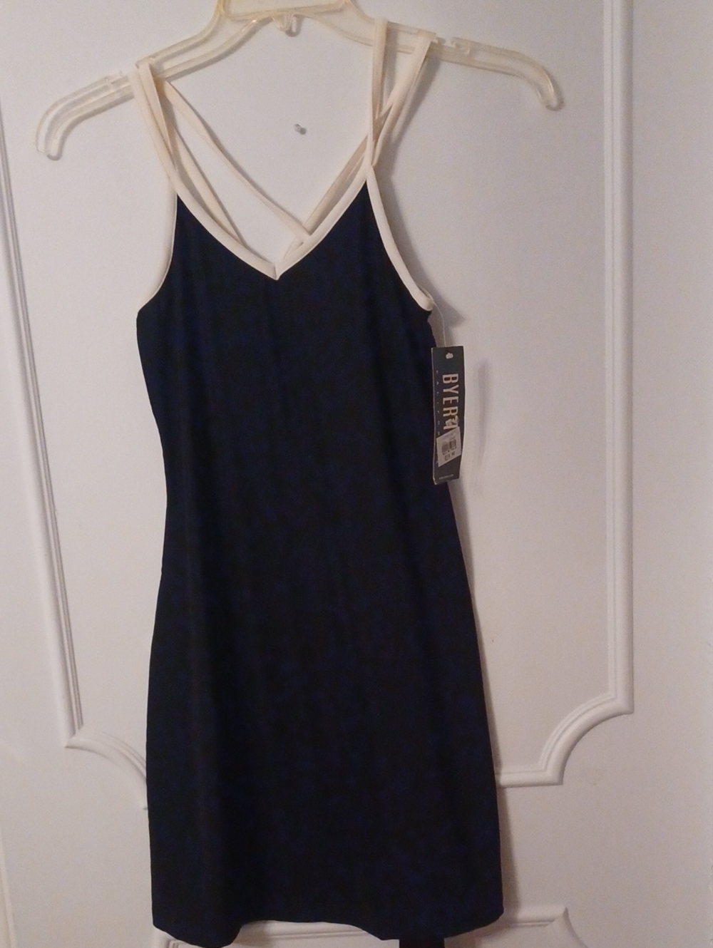 Byer Too_ Blk/White Spaghetti Strap Dress_ Sz (L) (NWT)